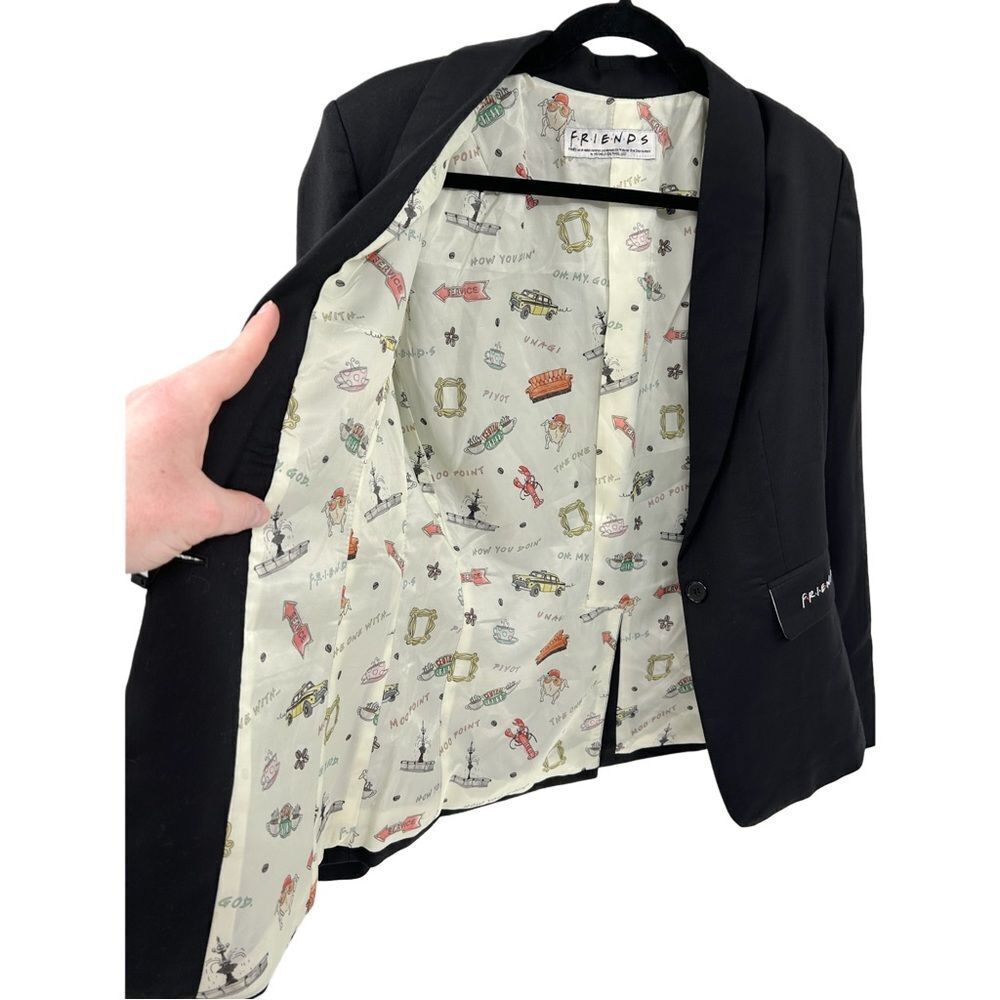 FRIENDS FUN Single Button Black Blazer NWT Size 4 - Picture 7 of 16